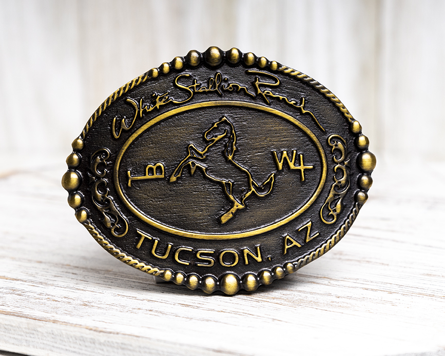 White Stallion Ranch Belt Buckle